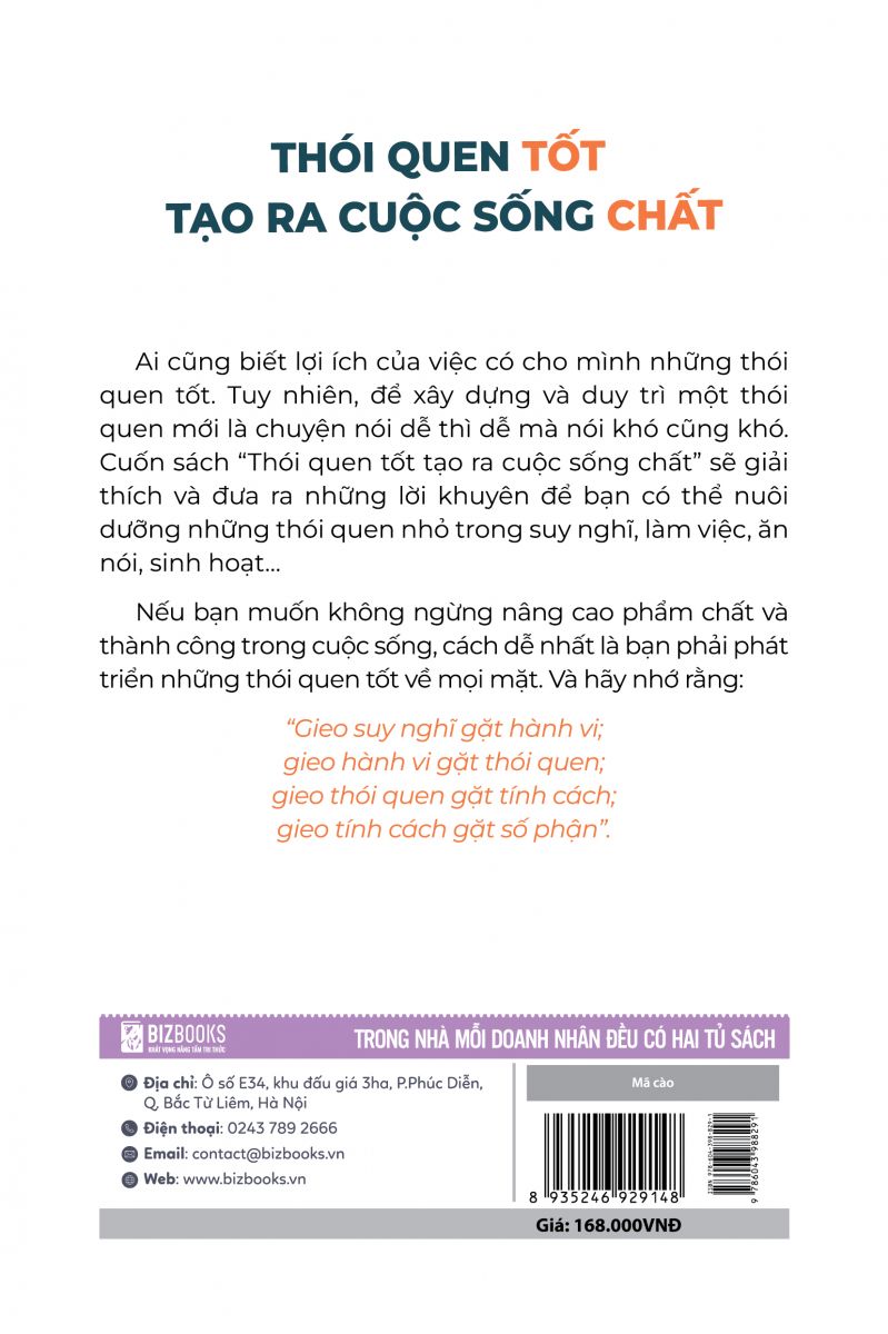 Sách Thói quen tốt tạo ra cuộc sống chất