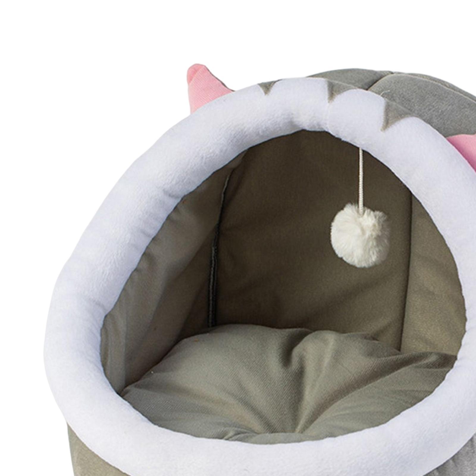 Pet Cat Bed with Ball Toy Sleeping Bed Nest Small Dog House for Indoor Outdoor Pet Accessories