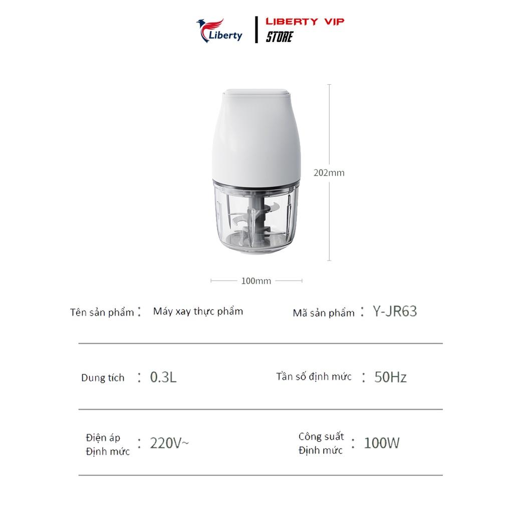 Máy xay mini Liberty đa năng, xay bột ăn dặm cối thủy tinh kháng khuẩn 300ml - Hàng chính hãng