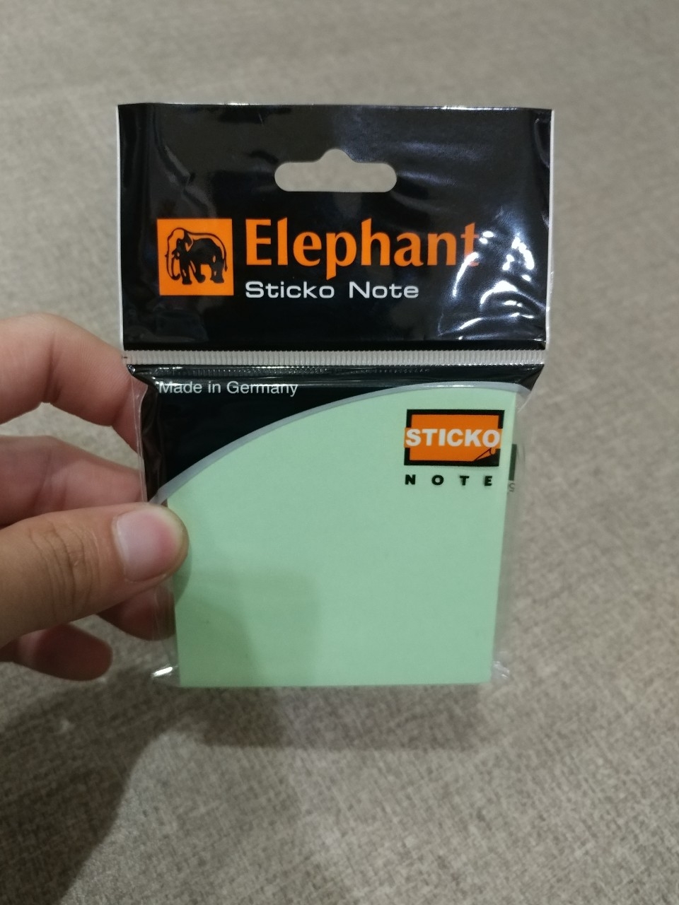 Bộ 2 Giấy Ghi Chú Elephant 3x3 Inch Xanh lá cây