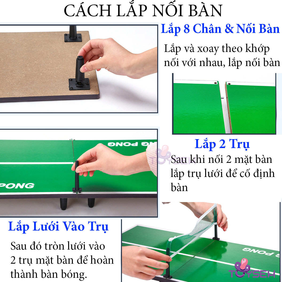 Đồ chơi bóng bàn gỗ mini cho bé vui chơi kèm bóng và tay vợt từ 6 tuổi - Quà tặng sinh nhật