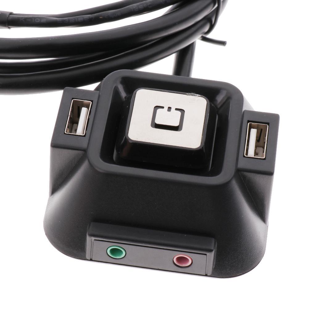 2-3pack Desktop PC Computer Power Switch & USB Port Reset Button&3.5mm Audio