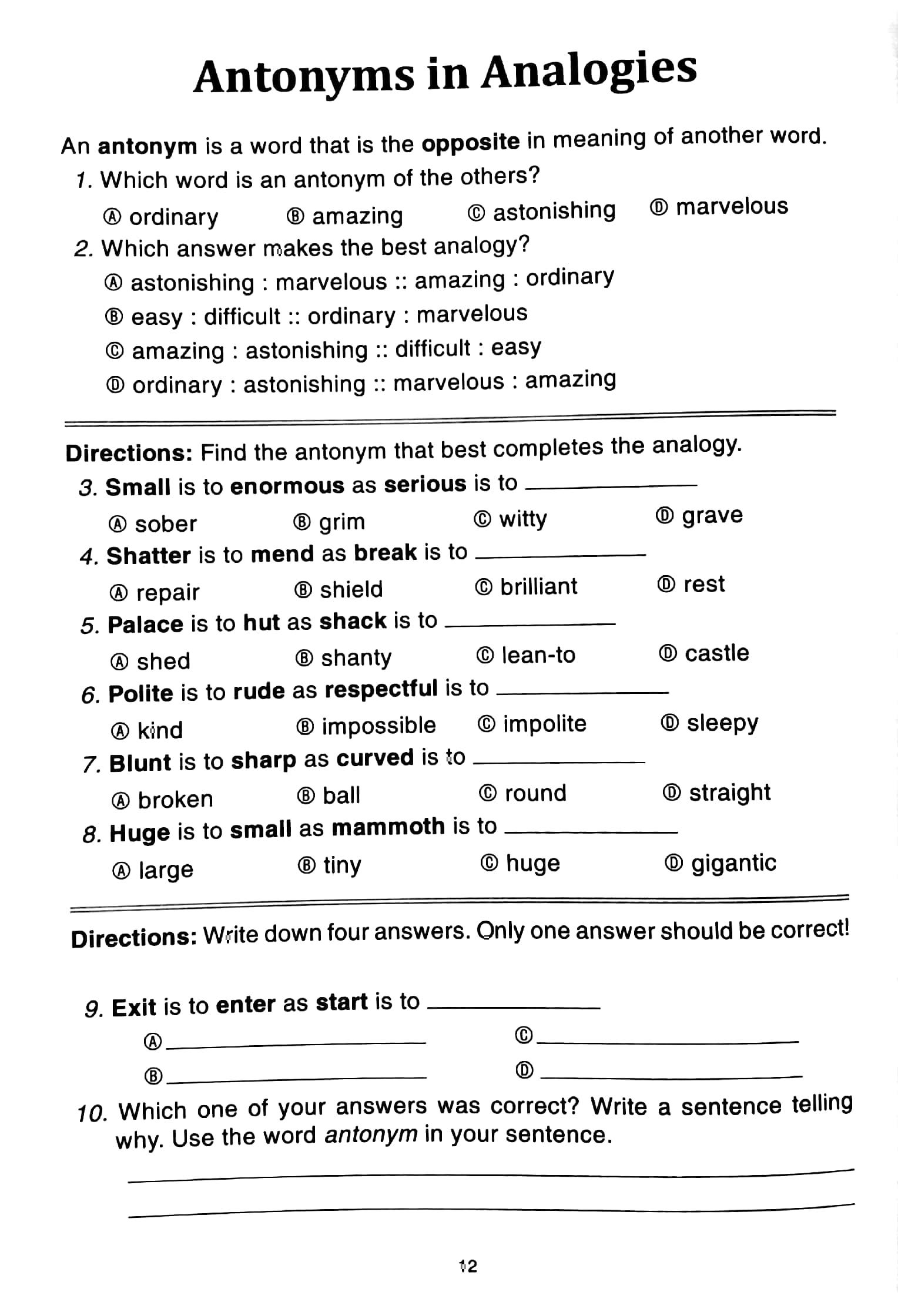 Analogies for Critical Thinking (tập 4)