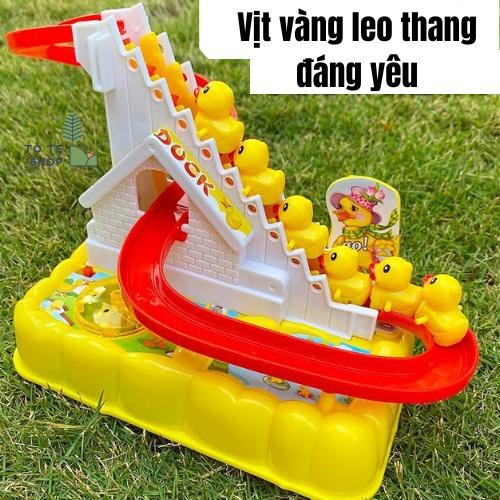 Đồ chơi vịt vàng leo thang, cầu trượt mini với những chú vịt vàng đáng yêu cho bé vui chơi thỏa thích