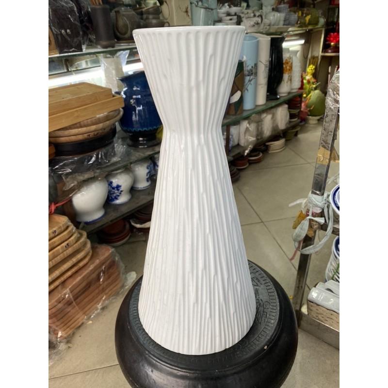 Bình hoa sọc trắng bát tràng ba size
