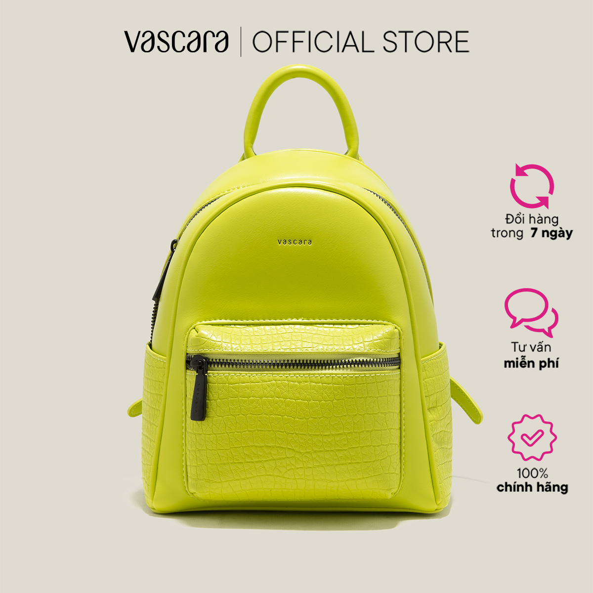 Vascara Balo Mini Vân Da Cá Sấu - BAC 0185