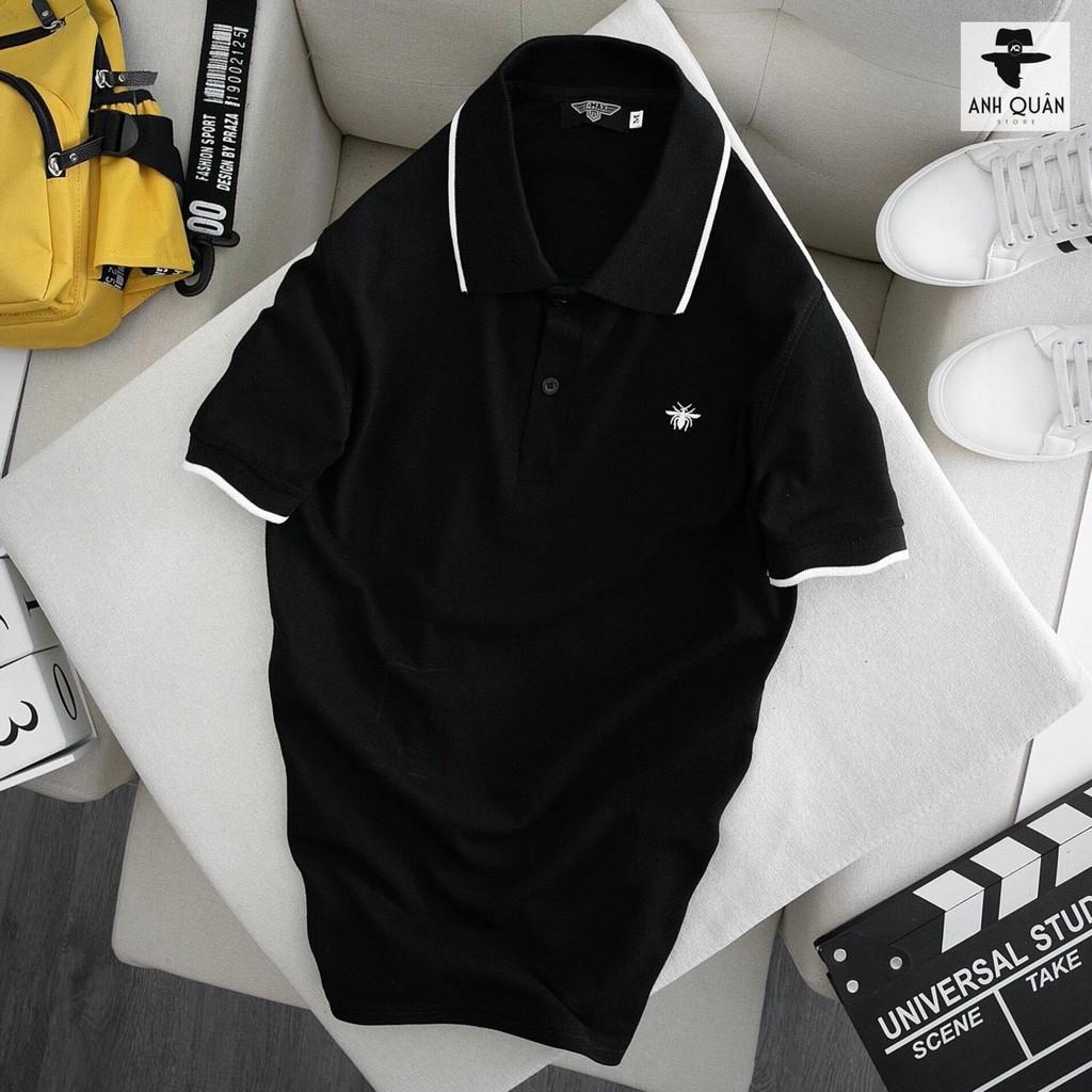 Áo thun nam polo coton cao cấp logo thêu ong- ?