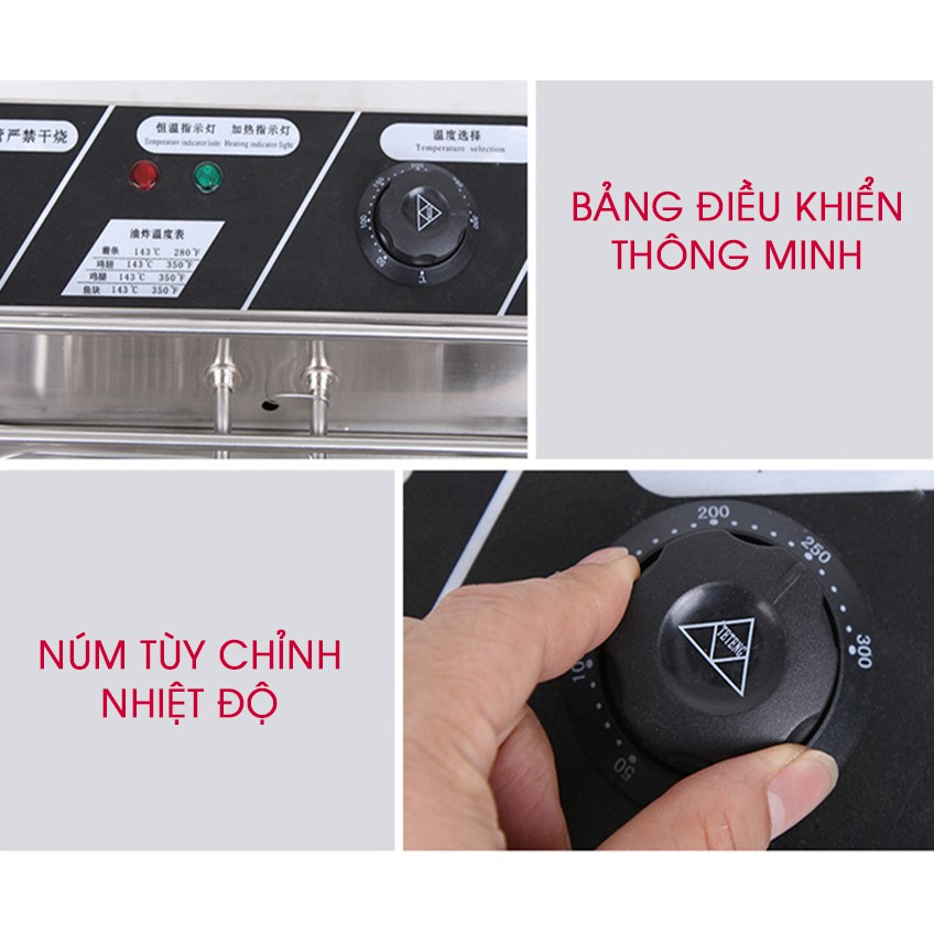 Bếp Chiên Nhúng điện đơn 6l hàng chính hãng