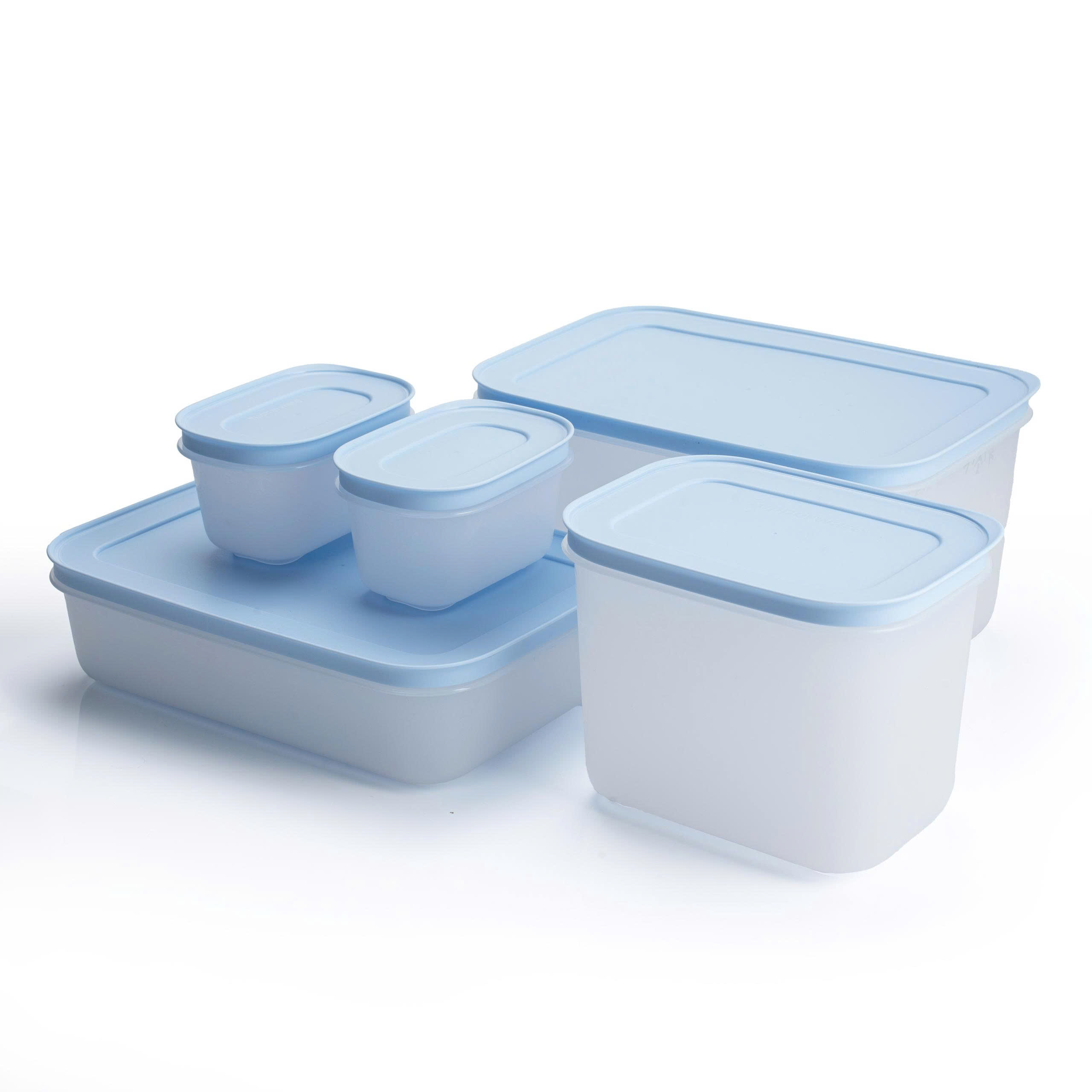 Bộ 5 hộp đựng thực phẩm Tupperware trữ đông Gen II 170ml, 1L, 1L1 và 2L5