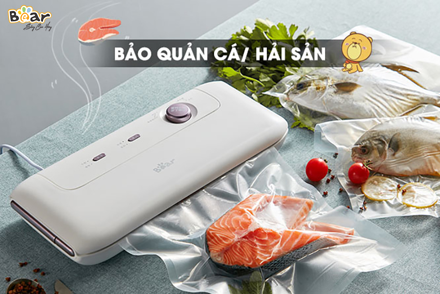 Máy Hút Chân Không Thực Phẩm Tự Động Gia Đình BEAR VS-B01V1 Công Suất 130 W - Hàng Chính Hãng