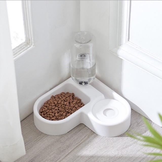 Bát ăn kết hợp bình uống tự động cho chó mèo
