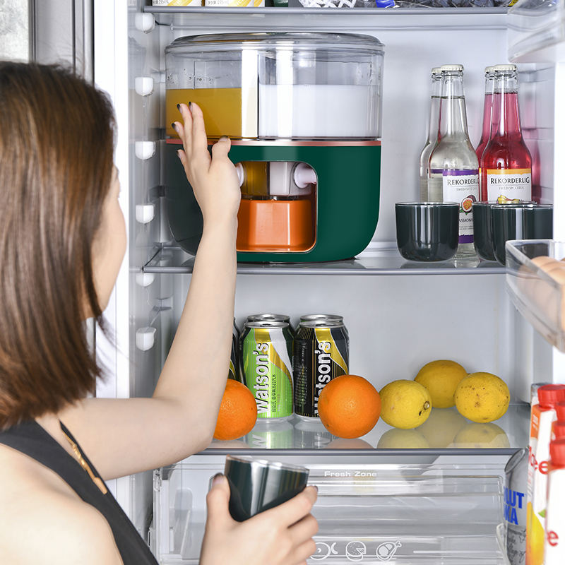 Bình đựng nước pha chế 3 ngăn có vòi xoay 360 Beverage Drink Dispensers