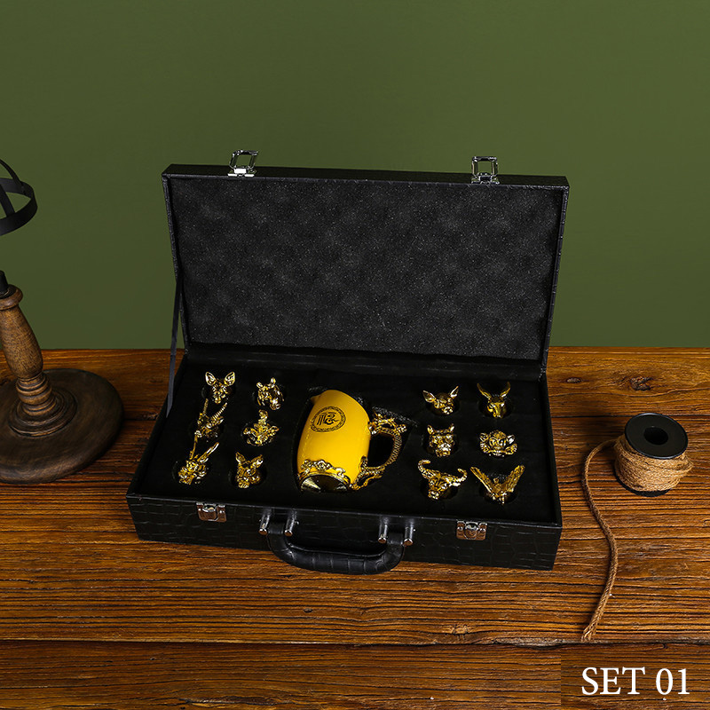 SEt ly 12 con giáp thủy tinh cao cấp