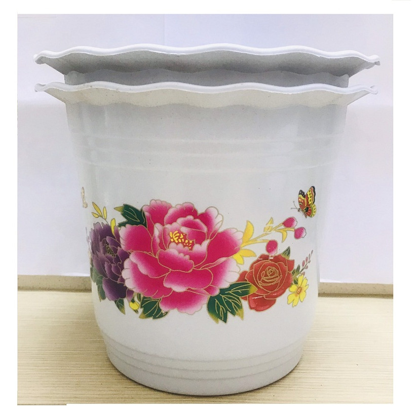 2 Chậu Nhựa Trồng Hoa,Cây Cảnh Hình Tròn BB 260x230 CN