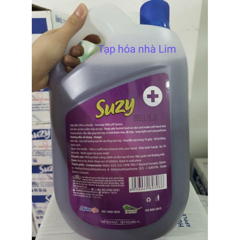 Nước rửa tay DIỆT KHUẨN SUZY 4L - thành phần HỮU CƠ, chất lượng NHẬT BẢN