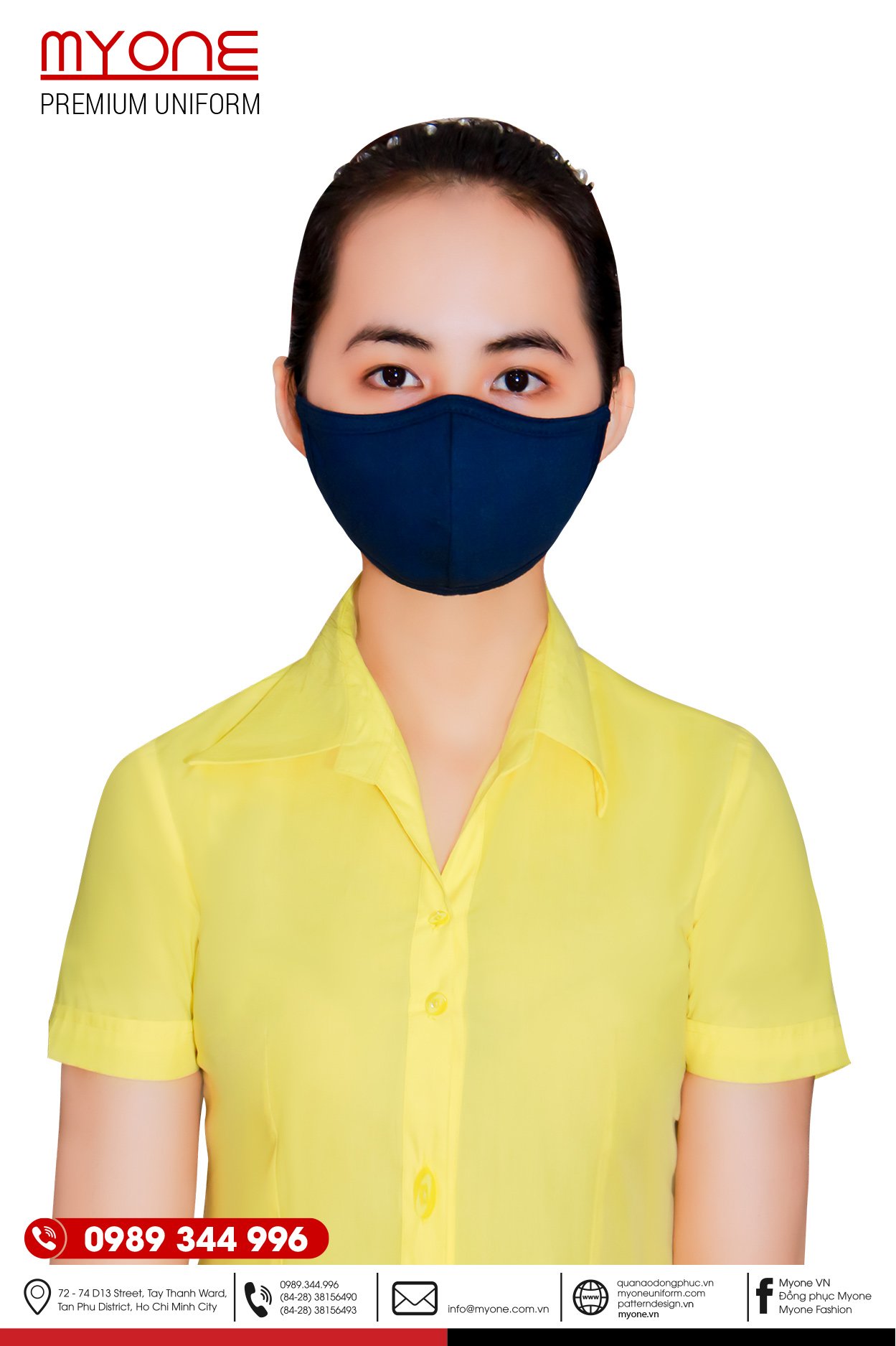 Combo 5 khẩu trang kháng khuẩn và chống bụi mịn 3 lớp MYONE_KT12007B