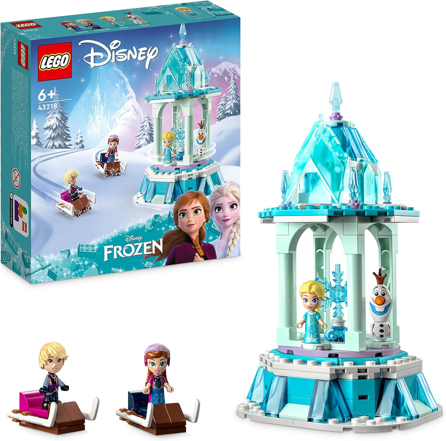 Đồ Chơi Lắp Ráp ung Điện Ma Thuật Của Anna Và Elsa - Anna and Elsa's Magical Carousel - Lego Disney Princess 43218 (175 Mảnh Ghép)