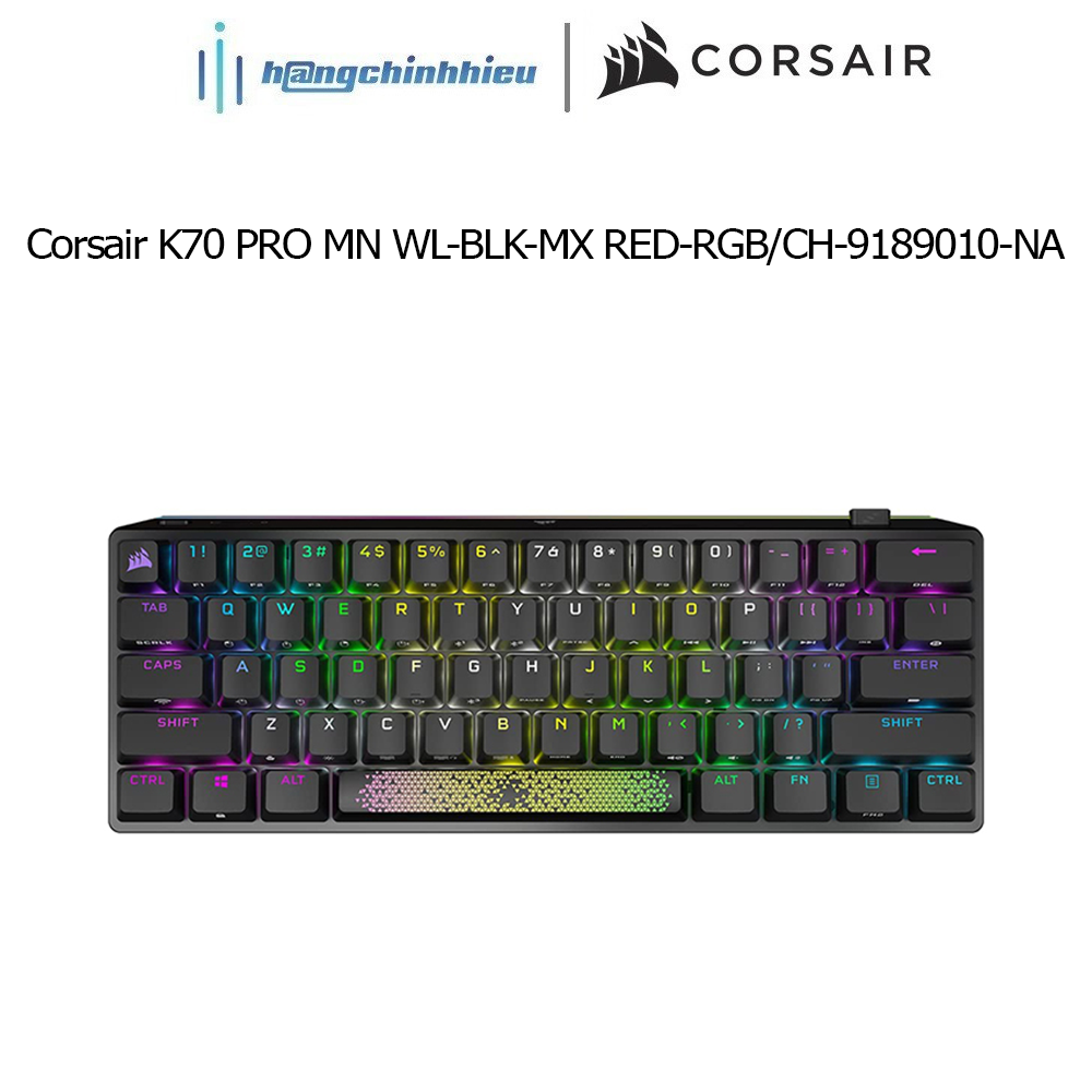 Bàn phím Corsair K70 PRO MN WL-BLK-MX RED-RGB/CH-9189010-NA Hàng chính hãng