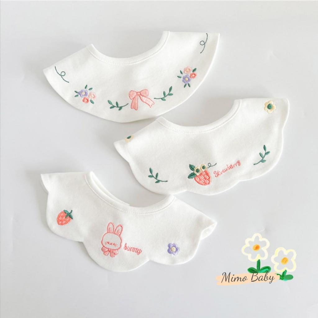 Set 3 yếm cổ cotton cao cấp họa tiết dễ thương cho bé YC13 Mimo Baby