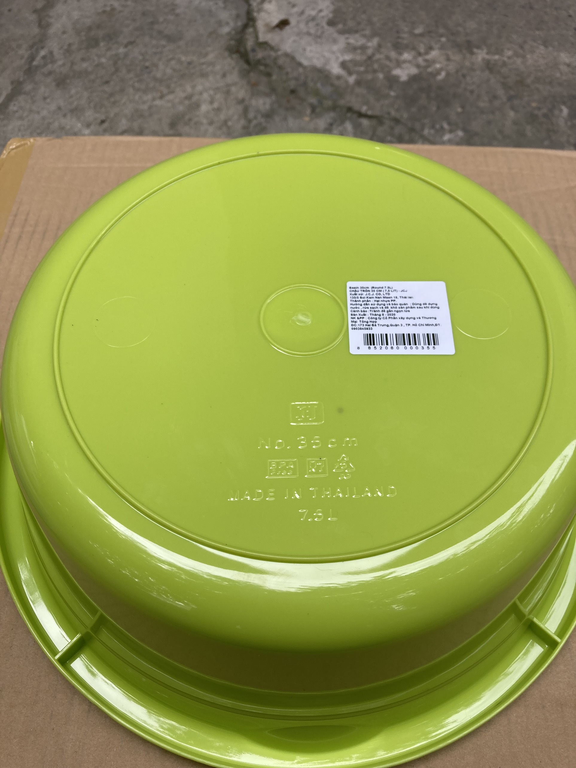 Bộ 2 chậu nhựa tròn JCJ 7.5L bền đẹp & an toàn cho sức khỏe người dùng - made in Thai Lan