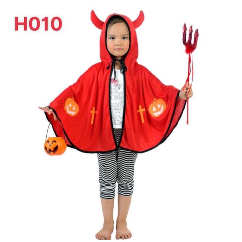 Áo choàng mũ sừng ác quỷ Halloween