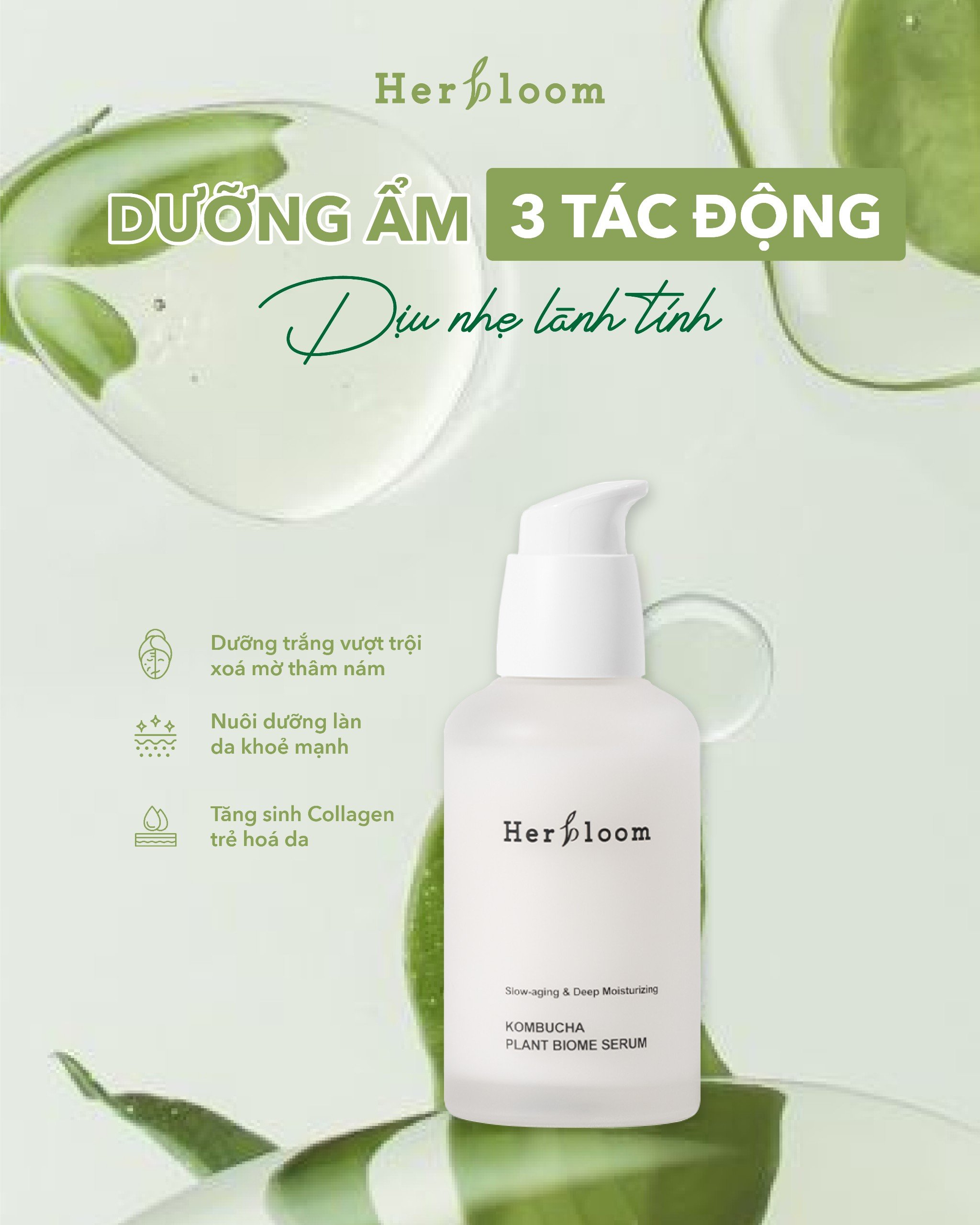 Serum Herbloom Chiết Xuất Thực Vật Hữu Cơ Kombucha Plant Biome 50ML