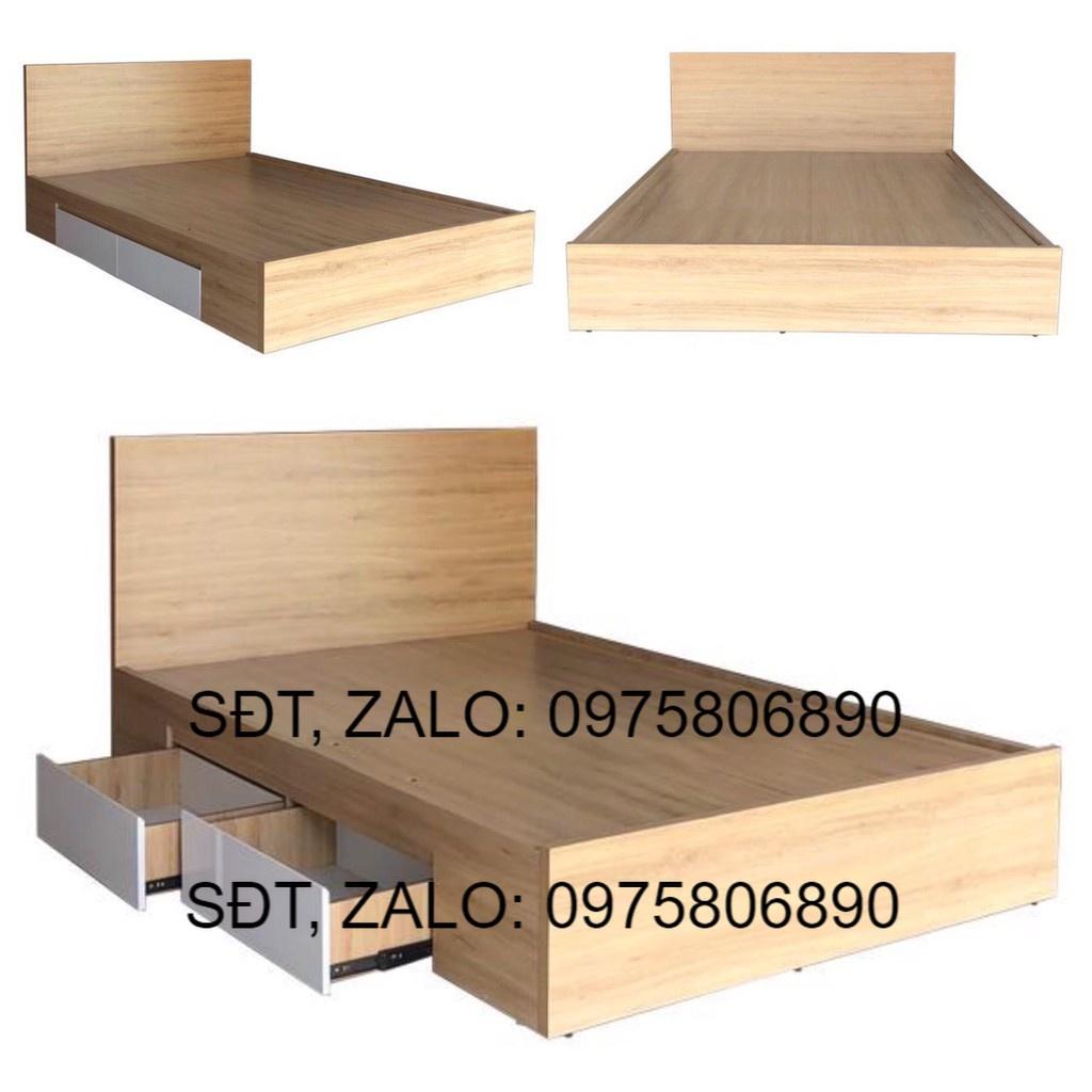 Giường Ngủ Gỗ Mdf phủ melamine Ngăn Kéo