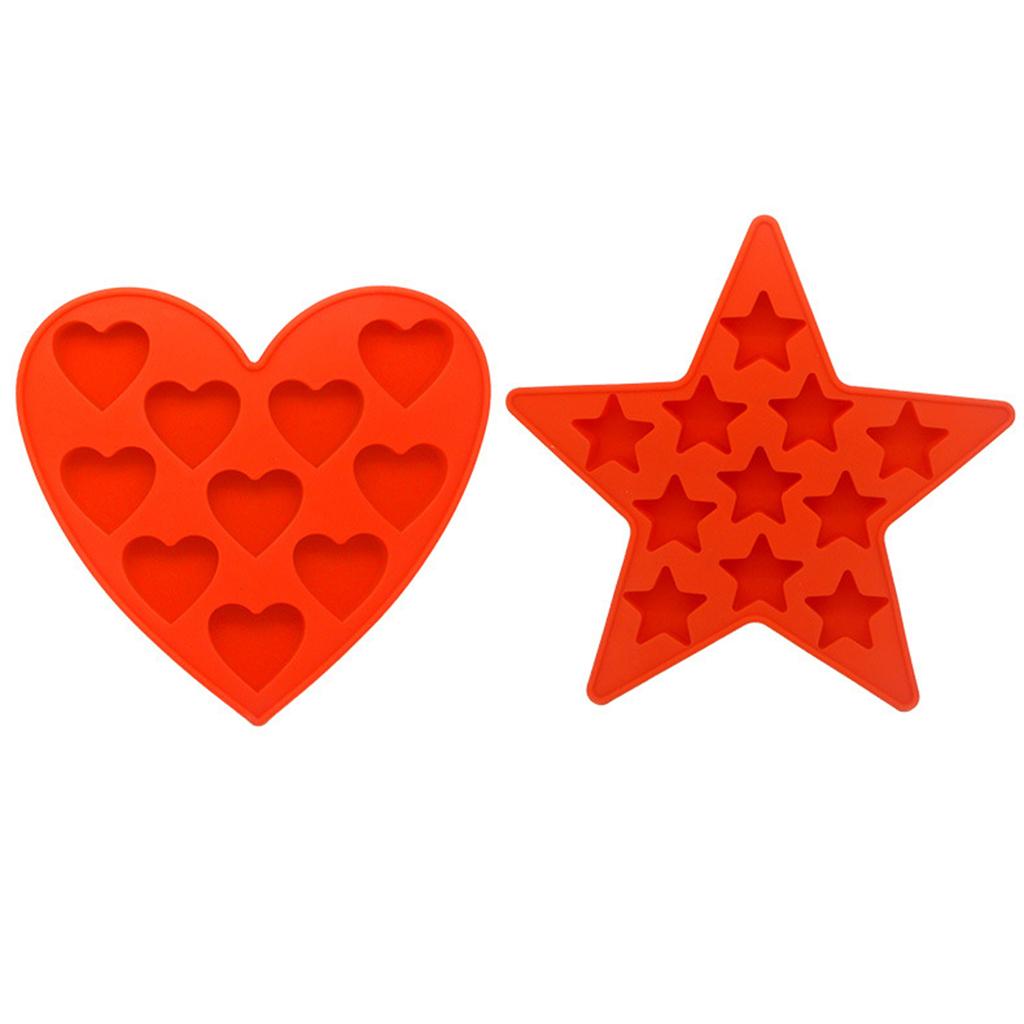 Star Heart Silicone Mould Mold Chocolate Candy Gummy Maker Ice Jelly Tray