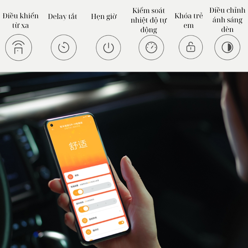 Máy sưởi thông minh Xiaomi Smartmi Graphene GR-H kết nối app mihome có gá treo tường - Hàng nhập khẩu