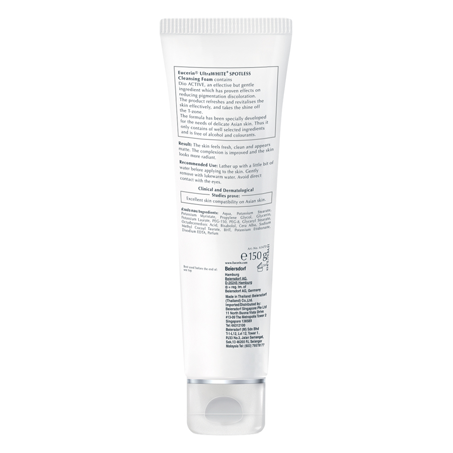 Sữa Rửa Mặt Tạo Bọt Trắng Da Eucerin Utra White Spotless