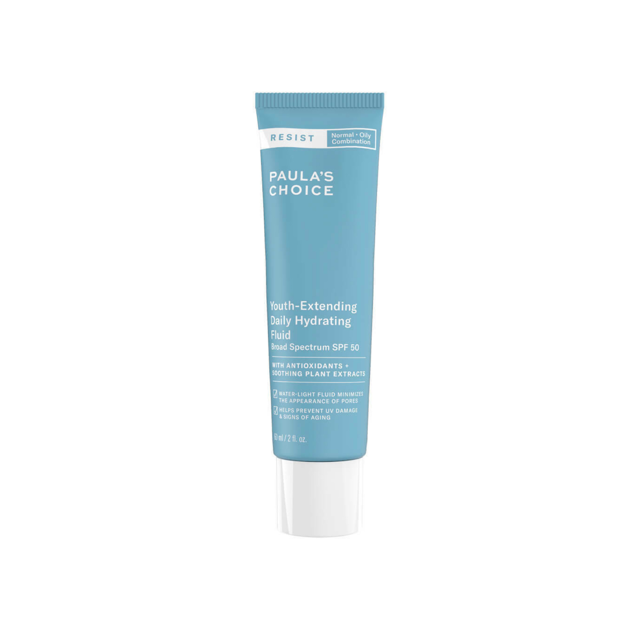 Kem dưỡng ngày siêu nhẹ chống lão hóa Paula's Choice Resist Youth Extending Daily Hydrating Fluid Broad Spectrum SPF 50 60ml