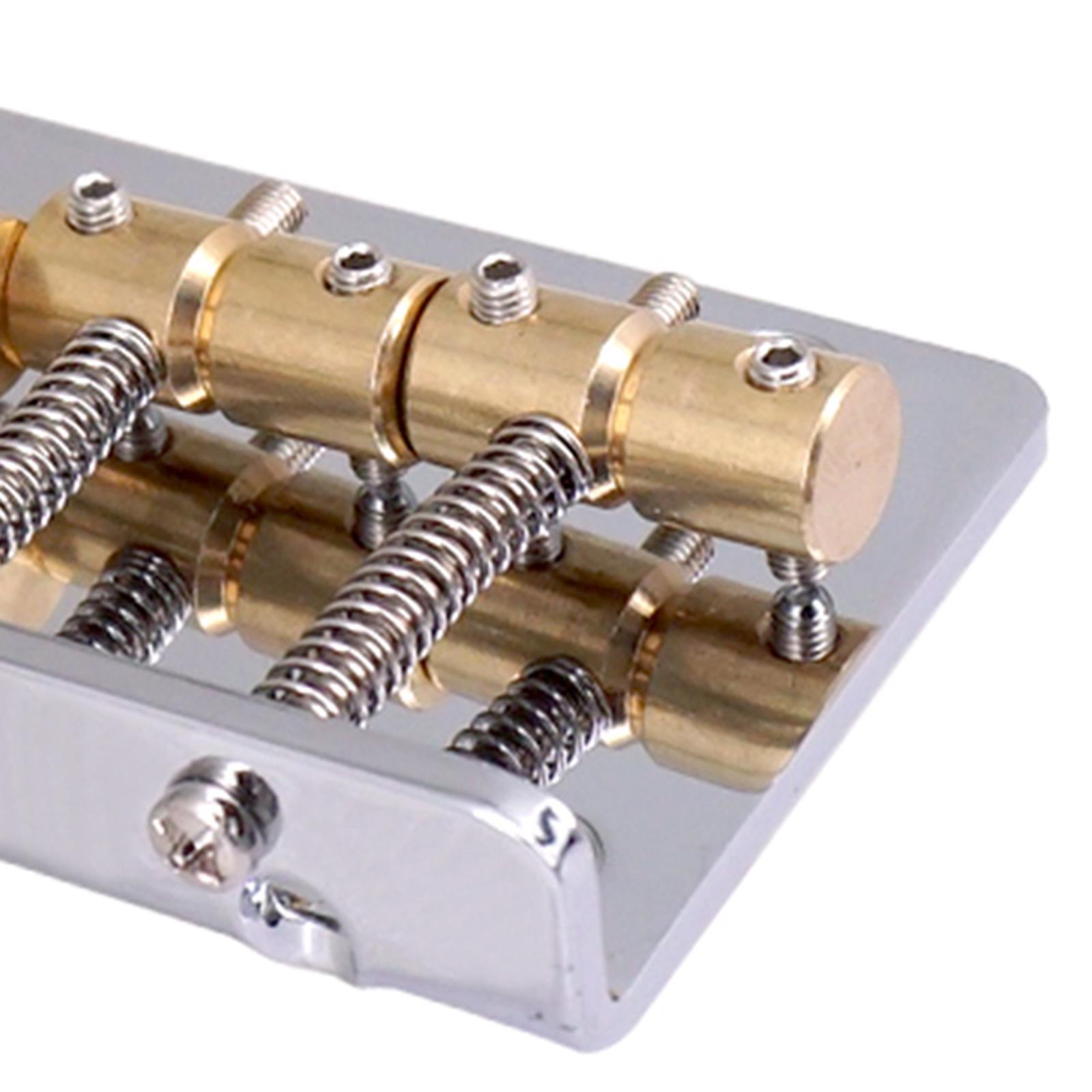 Professional 4 String Bass Bridge Assembly Replace String Spacing Adjustment