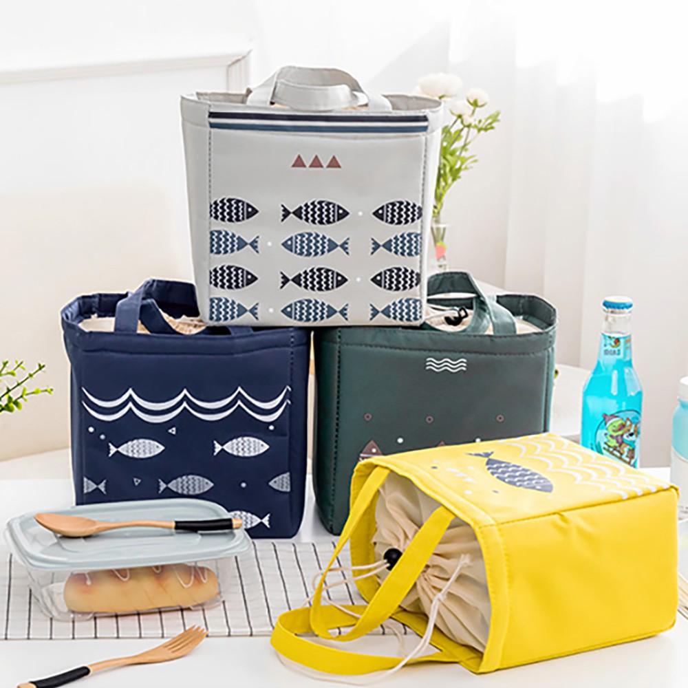 Combo 10 Túi đựng hộp cơm giữ nhiệt hình cá - br00403