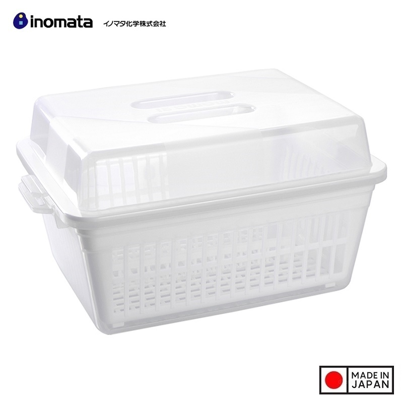 Combo khay bảo quản bát, đĩa có nắp đậy an toàn Inomata - Hàng nội địa Nhật Bản (#Made in Japan)