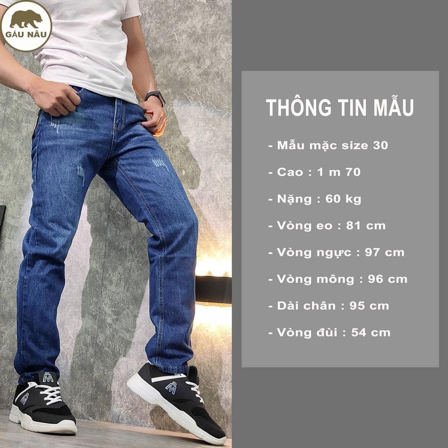Quần jean nam GN156 form chuẩn đẹp màu chuẩn Gấu Nâu