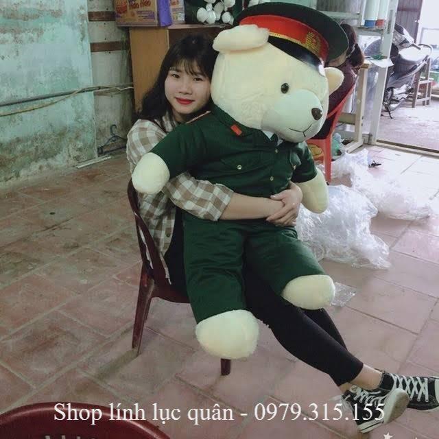 Gấu bông Quân đội Bộ đội Lục quân 1.2m