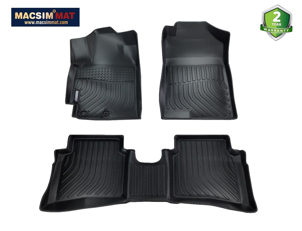 Hình ảnh Thảm lót sàn xe ô tô Hyundai Accent 2017- nay Nhãn hiệu Macsim chất liệu nhựa TPE cao cấp màu đen