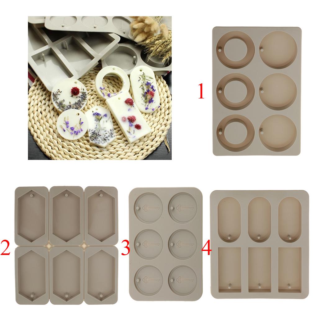 3x6Cavity Silicone Aroma Wax Tablet Mold Wax Soap Candle Mould Round