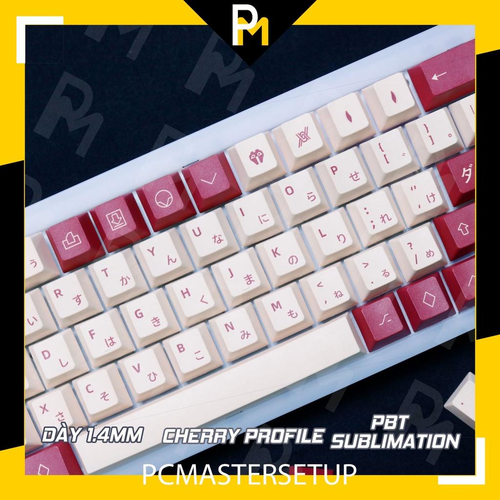 Keycap pbt Darling Song Ngữ Cherry profile in 5 mặt chuyển nhiệt cao cấp 129 phím