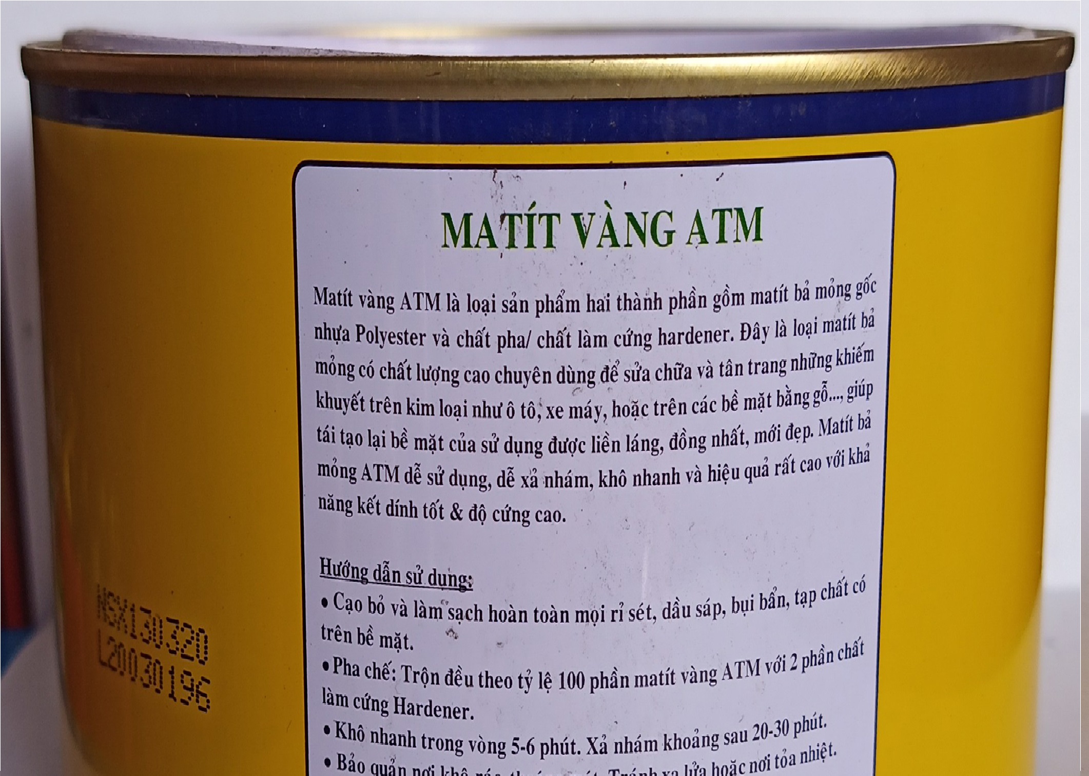 Matít Vàng ATM Poly Putty 1Kg