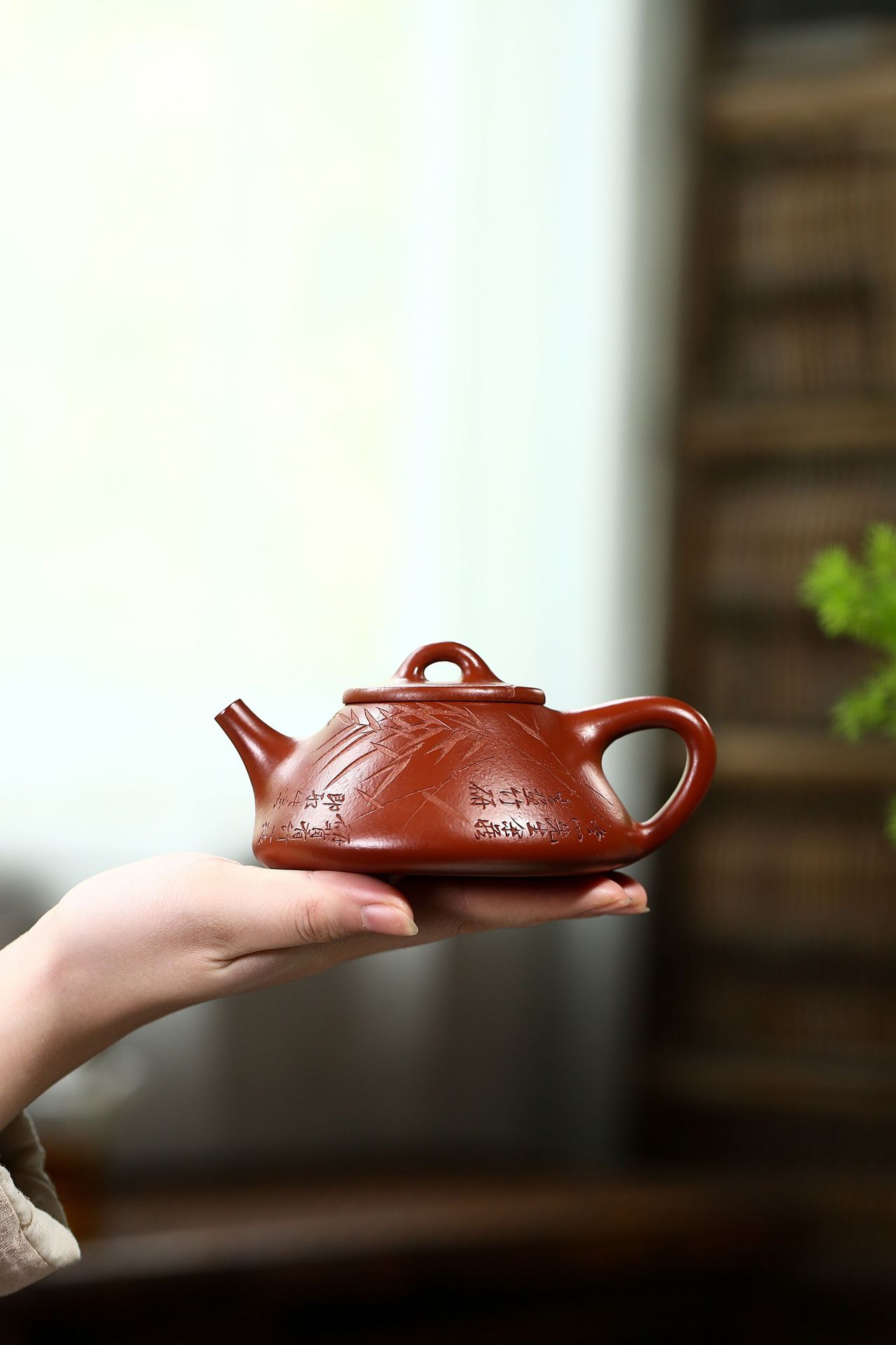 Ấm Tử Dã Thạch Biều 240ml – NN Lưu Thụ Minh – Đại Hồng Bào – TS482