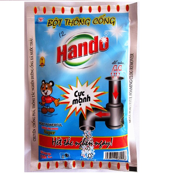 Bộ 4 gói bột thông cống 100g nội địa Hando