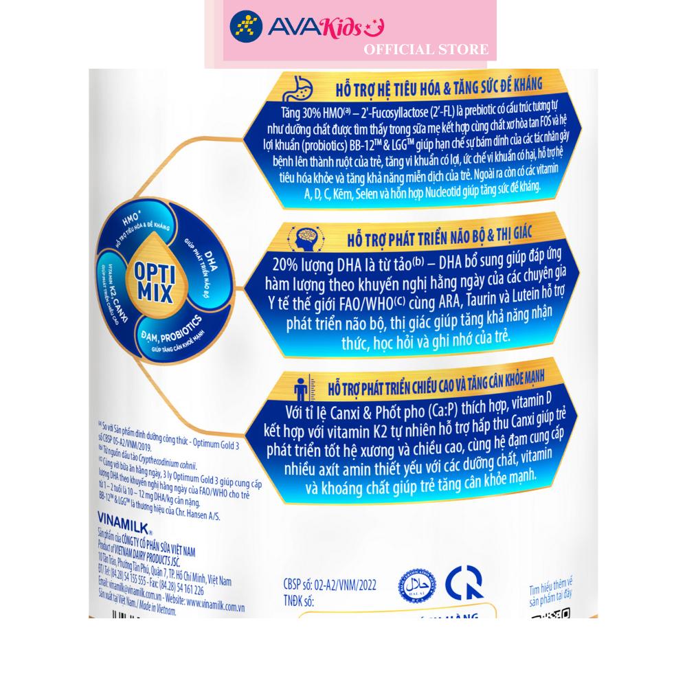 Sữa bột Vinamilk Optimum Gold số 3 850g (1 - 2 tuổi)