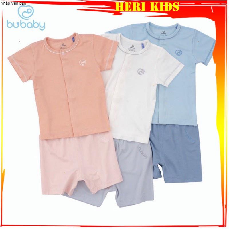 Bộ cộc tay Cài giữa sợi tre Bambus BU cho bé từ 3M đến 12M