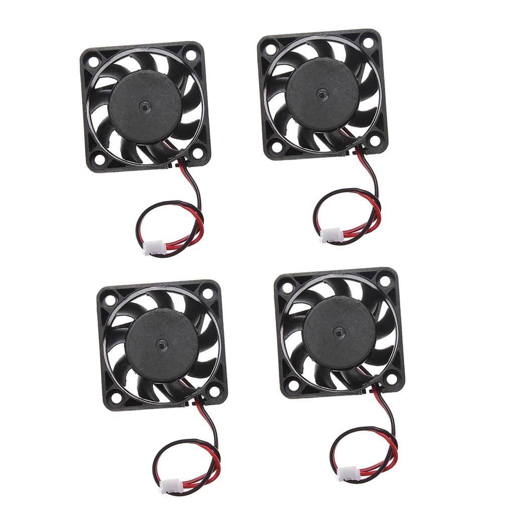 4 Miếng 12V 2Pin 40mm Mini 4cm Quạt Máy Tính Im Lặng Quạt Làm Mát Máy Tính