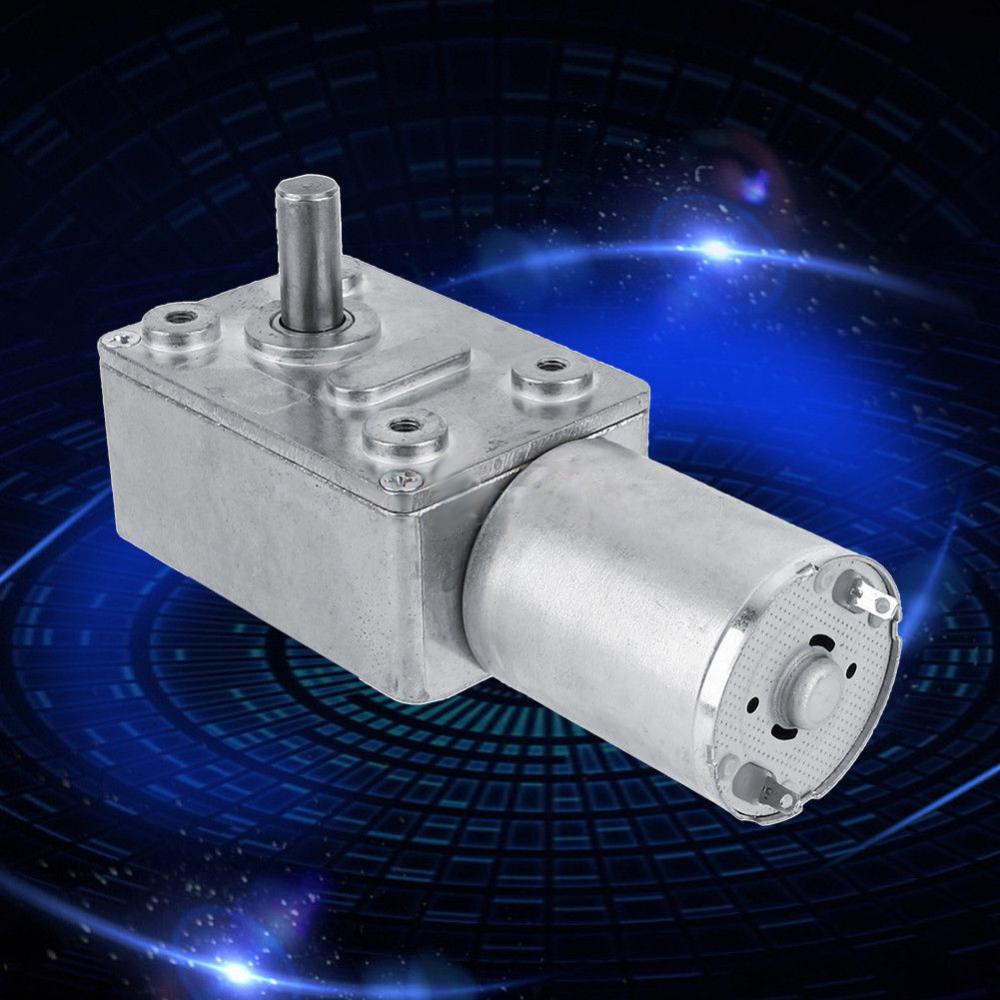 2PCS Micro Worm Gear DC Motor 12V 6RPM +3RPM Reversible High Torque Turbine Reduction Motor