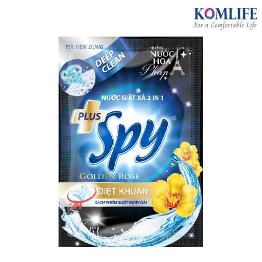 Combo 6 gói nước giặt xả SPY DEEP CLEAN PLUS 50ml khử mùi diệt khuẩn, sạch sâu, thơm lâu, mềm vải