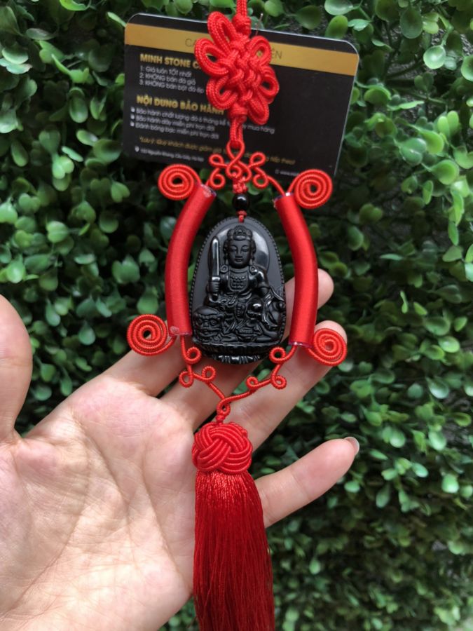 Treo Ô Tô Phật Văn Thù Obsidian tuổi Mão