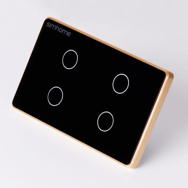 Công tắc cảm ứng WIFI SimHome S2 – Tiêu chuẩn – 4 nút