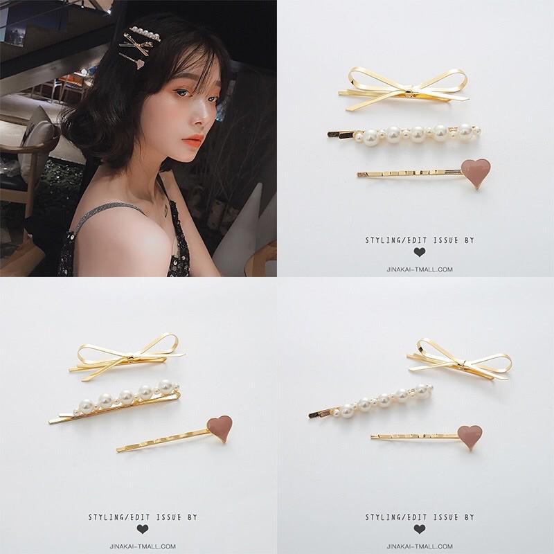 SET 3 KẸP TÓC TIỂU THƯ HÀN QUỐC XINH XẮN Tatitava